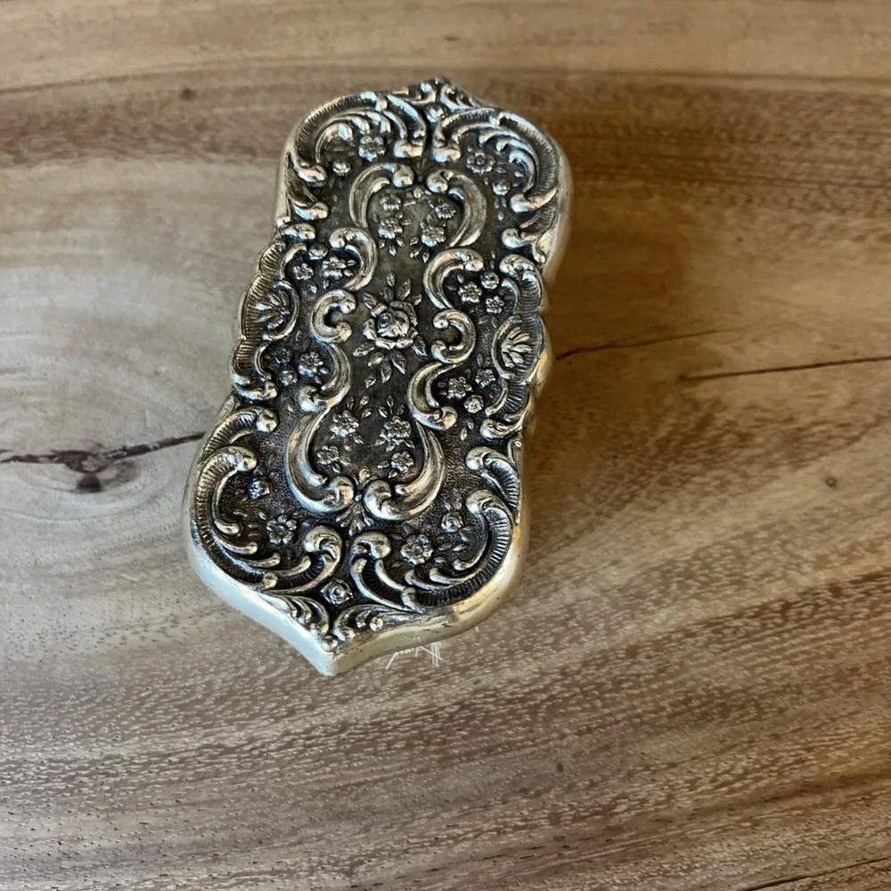 Vintage Silver Plated Hair Brush Heavy Silver Plated Ornate Vanity Set